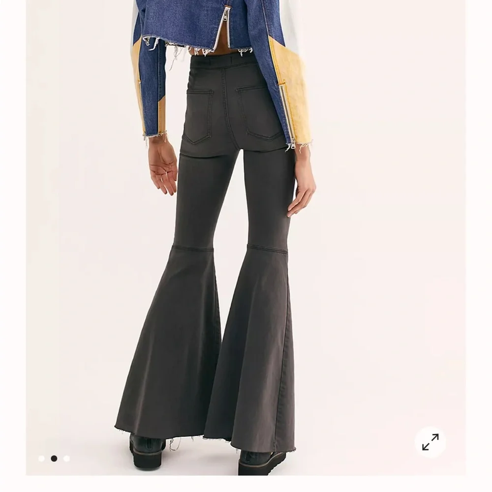 Free People Black Flare Jeans - Picture 2 of 4